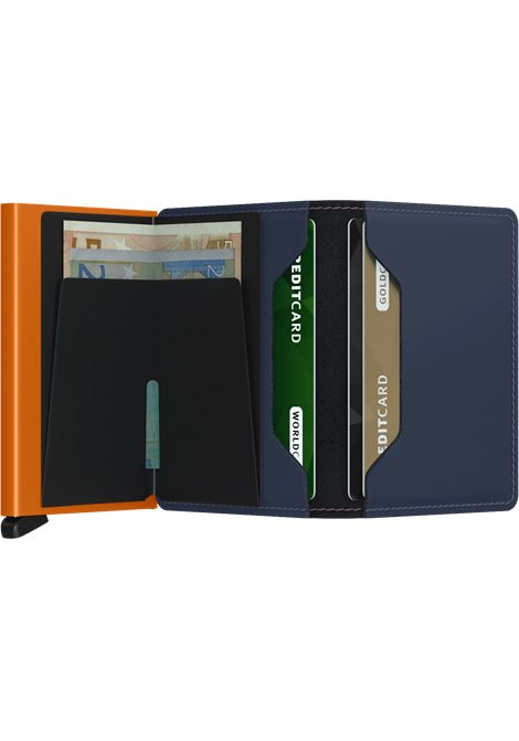 Slim wallet Matte SECRID | SM-MATTENIGHTBLUE ORANGE